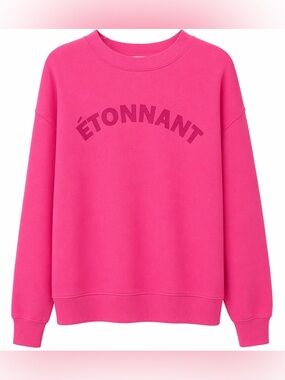 H & M Pink Ètonnant Amazing Crew Loose Fit Sweatshirt Size Extra Large NWOT